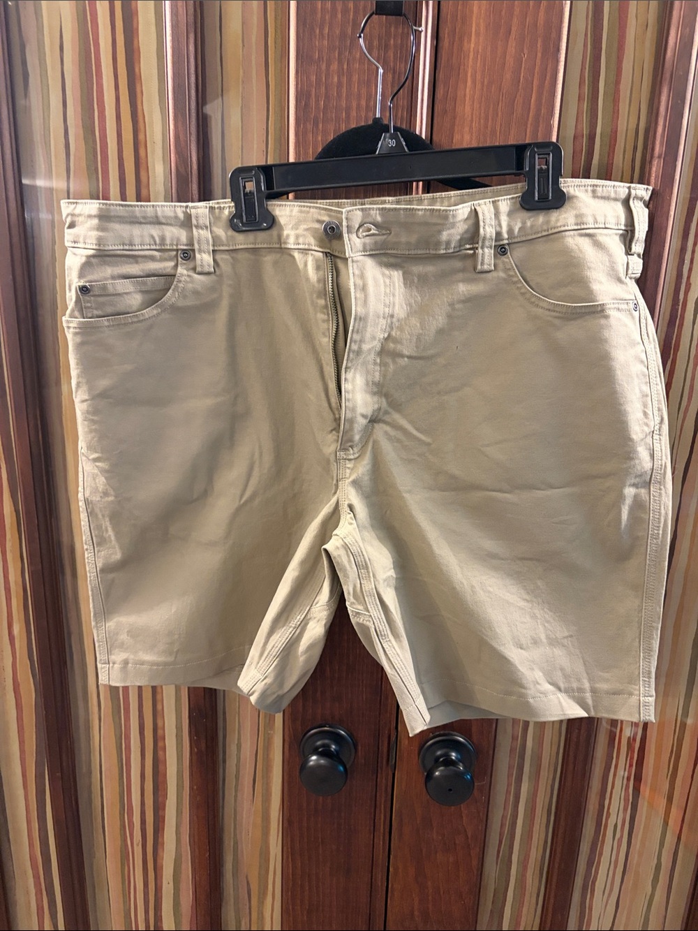 Duluth Trading Co Tan Flat-Front Men's Shorts